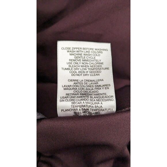 Mondetta Womens 14 Dark Purple Dress Pants Button Zip Straight Solid High Rise - Picture 8 of 9